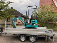 Minibagger 1,0 t auf Kipper